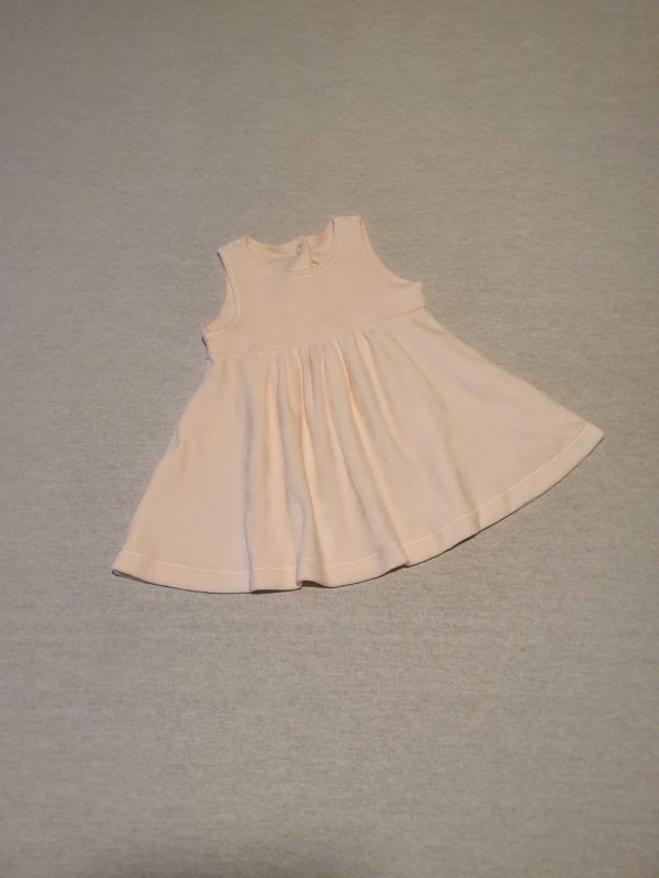 Girls 0-3 M&S pink velour dress