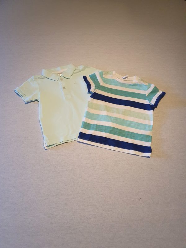 Boys 9-12 H&M mint green polo and t-shirt