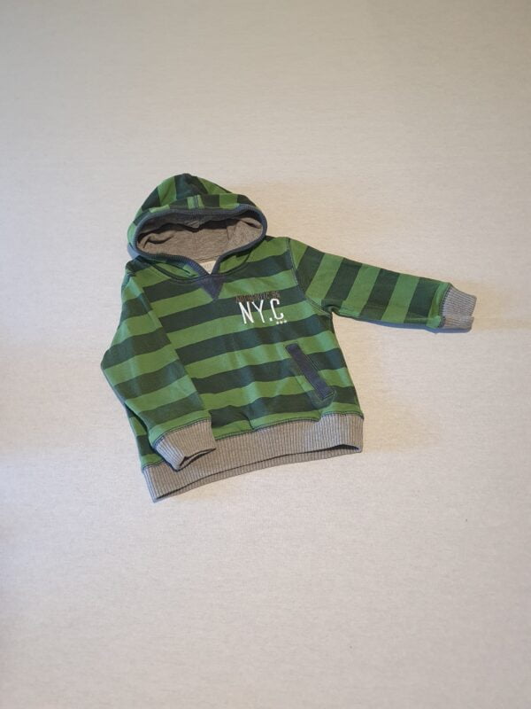 Boys 12-18 Cherokee green striped hoodie