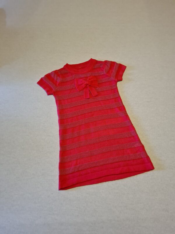 Girls 9-12 George pink knitted dress
