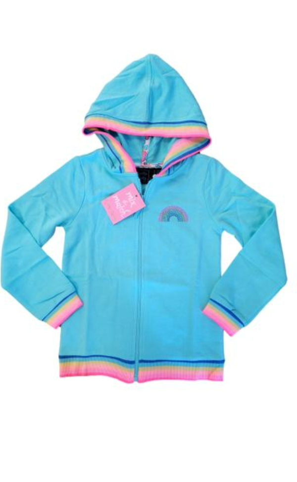 Girls 3-4 Brand New Cynthia Rowley sequin rainbow hoodie