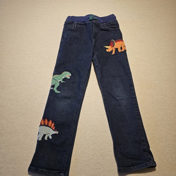 Boys 5-6 Mini Boden dino jeans