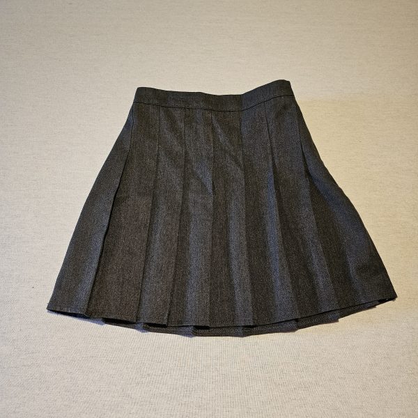 Girls 5-6 George grey pleated school skirt